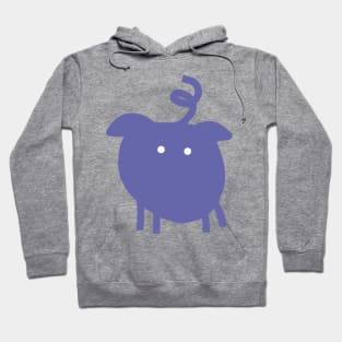 Mysterious Periwinkle Blue Chonk Pig Hoodie